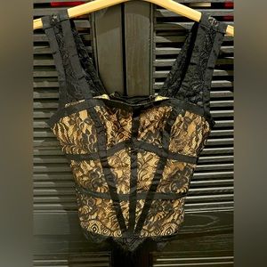 Bebe Sexy Lace Corset Top   New with Tag
